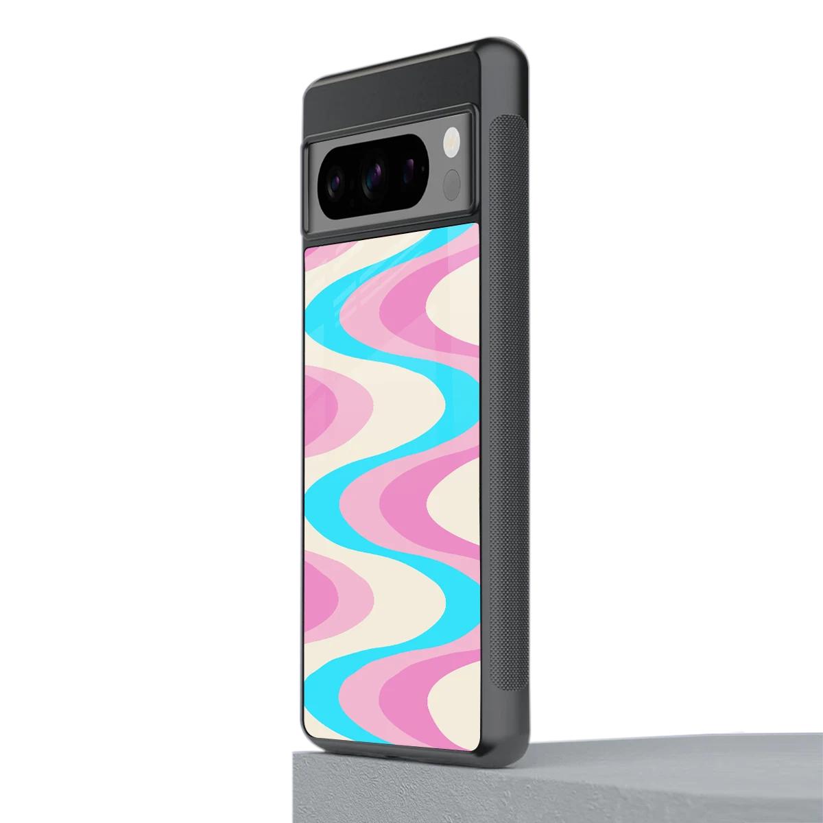 Psychedelic Zig stylish phone case for google pixel 8 pro | glossy glass and slim fit