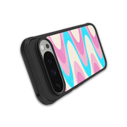 Psychedelic Zig stylish phone case for google pixel 9 pro xl | glossy glass and slim fit