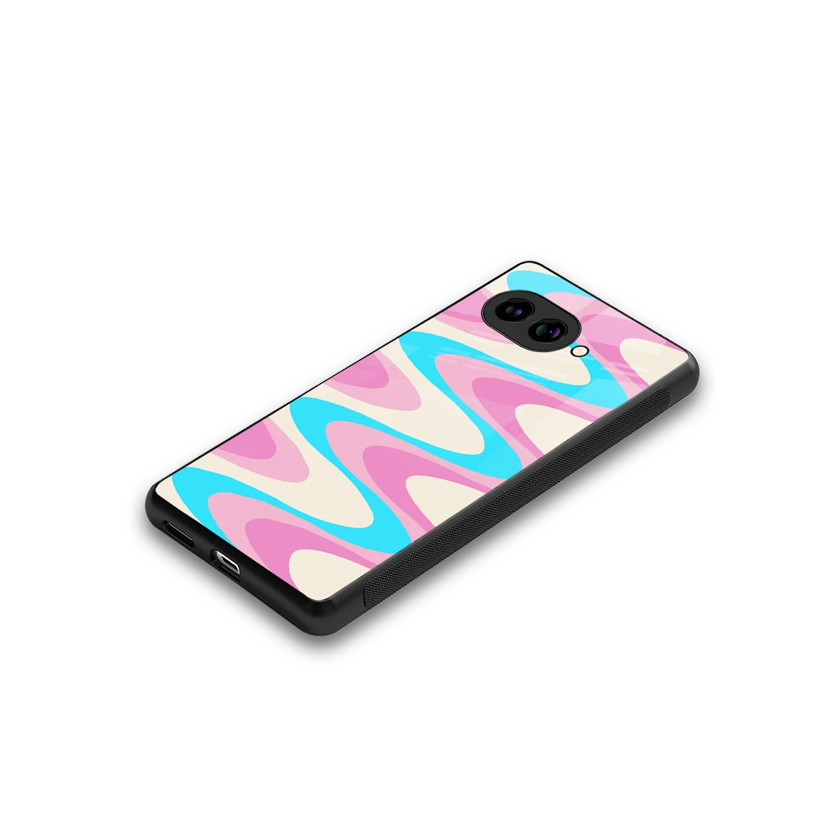 Psychedelic Zig stylish phone case for google pixel 10a | glossy glass and slim fit