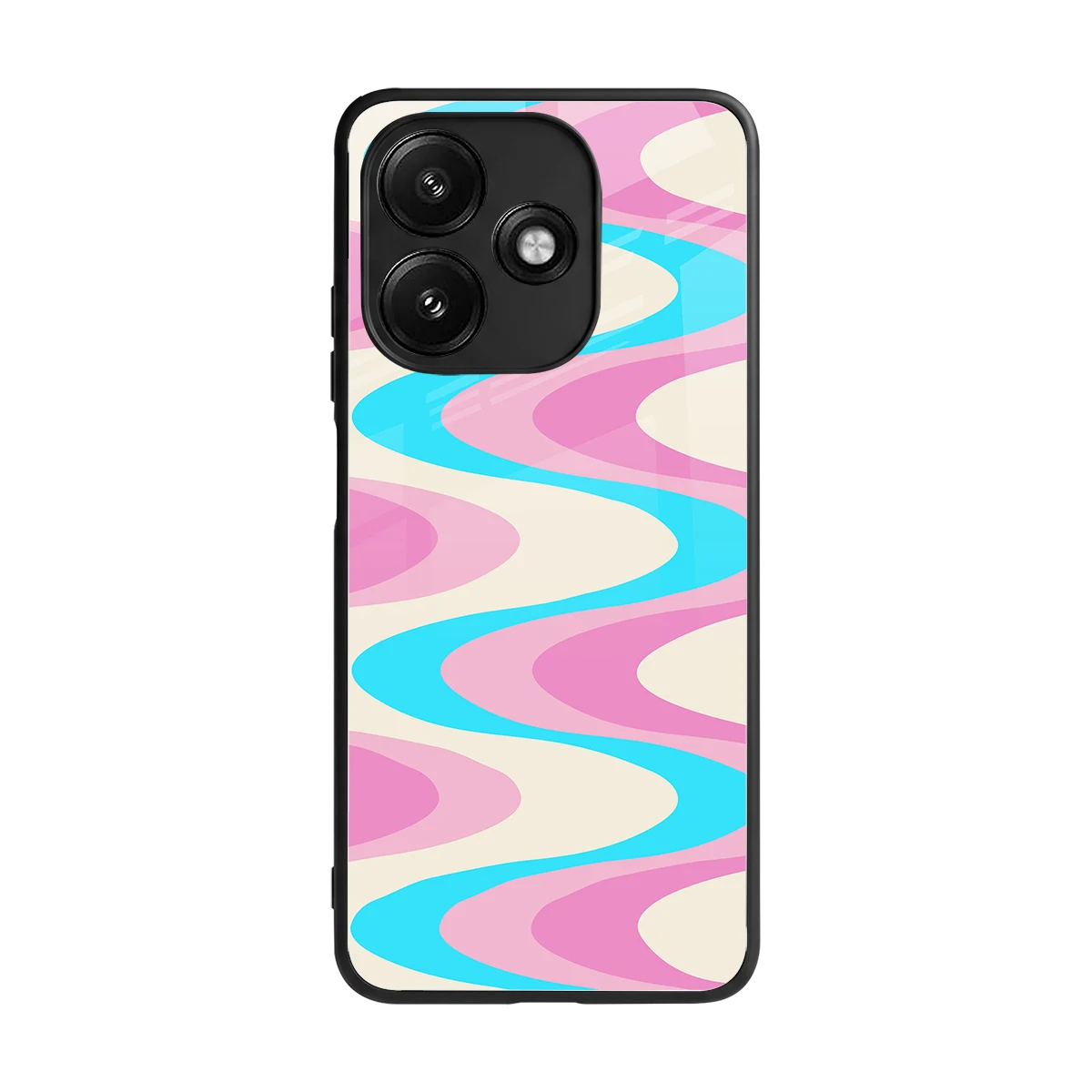 Psychedelic Zig back phone cover | glass case for redmi 12 5g