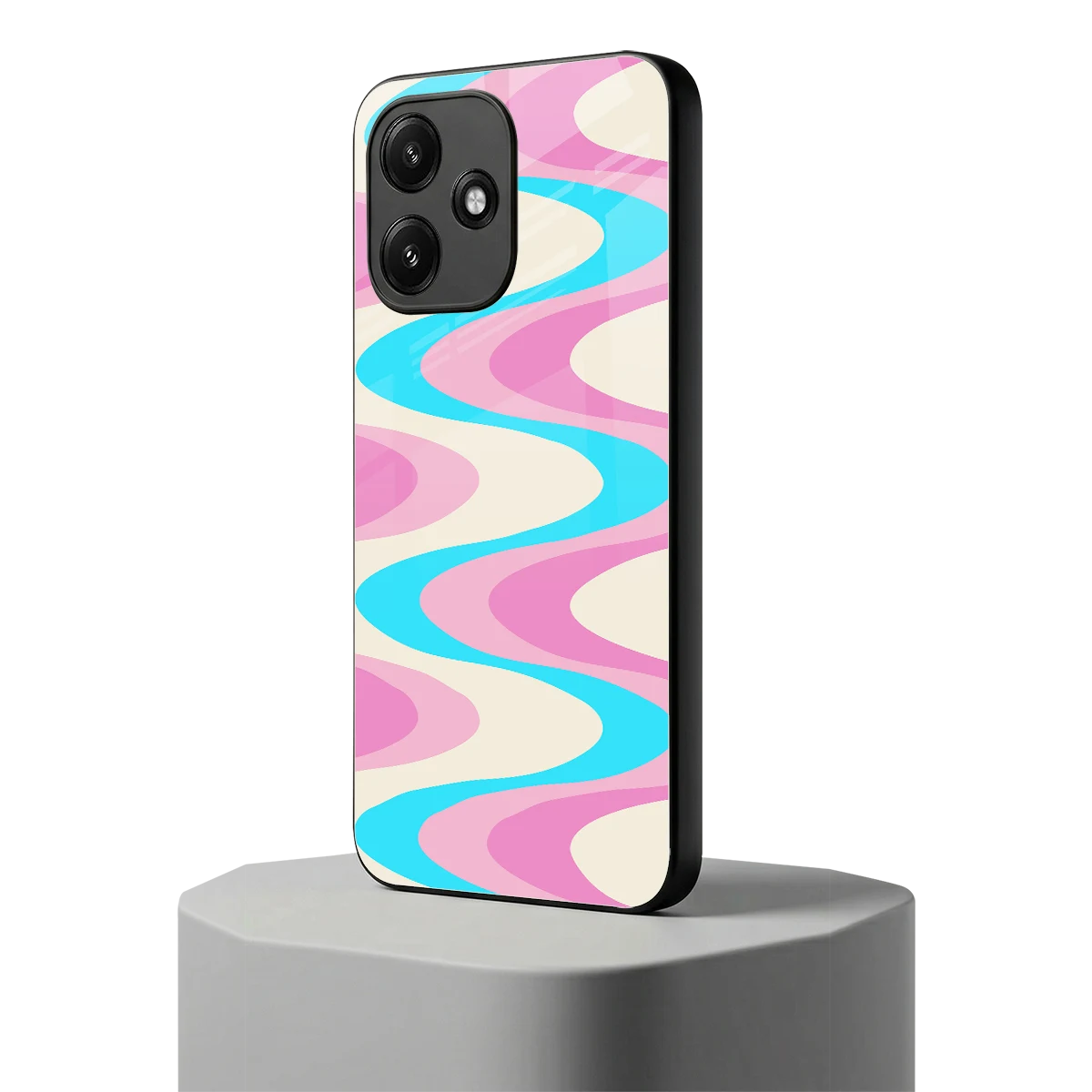 Psychedelic Zig redmi 12 5g mobile cover | shockproof glass phone case