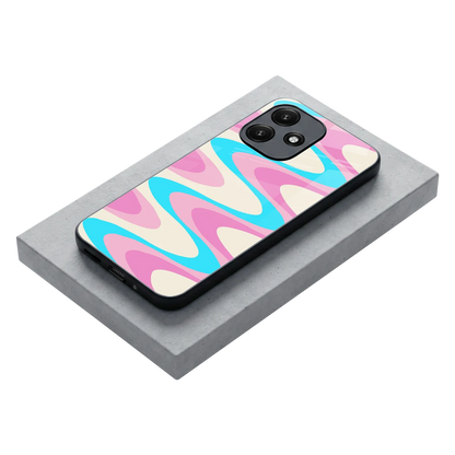 Psychedelic Zig stylish phone case for redmi 12 5g | glossy glass and slim fit