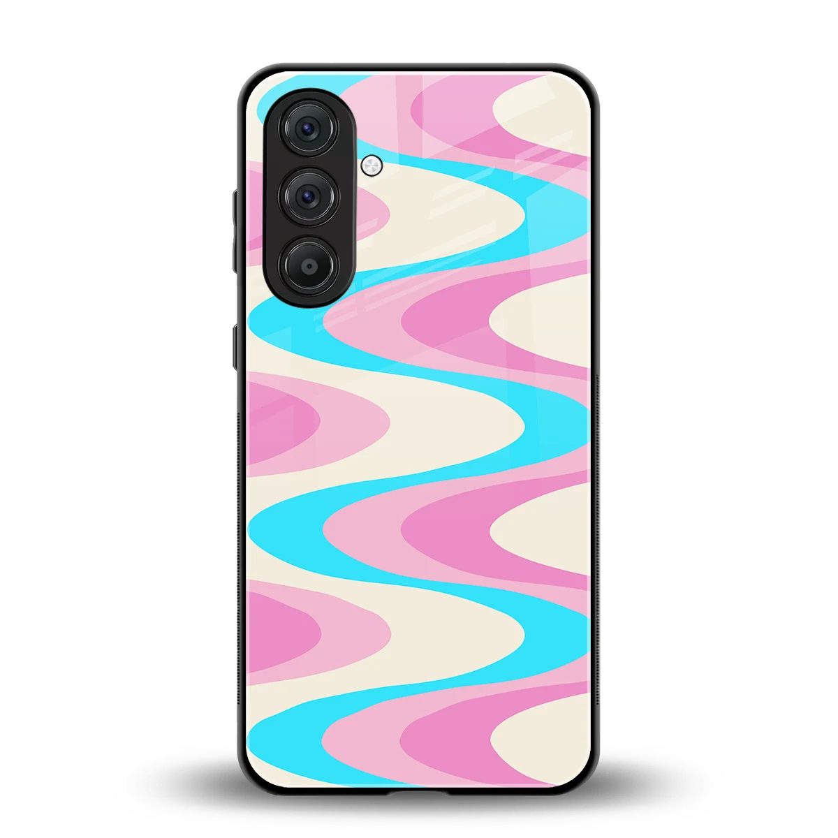 Psychedelic Zig back phone cover | glass case for samsung galaxy m35 5g