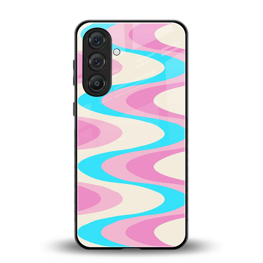 Psychedelic Zig back phone cover | glass case for samsung galaxy m35 5g