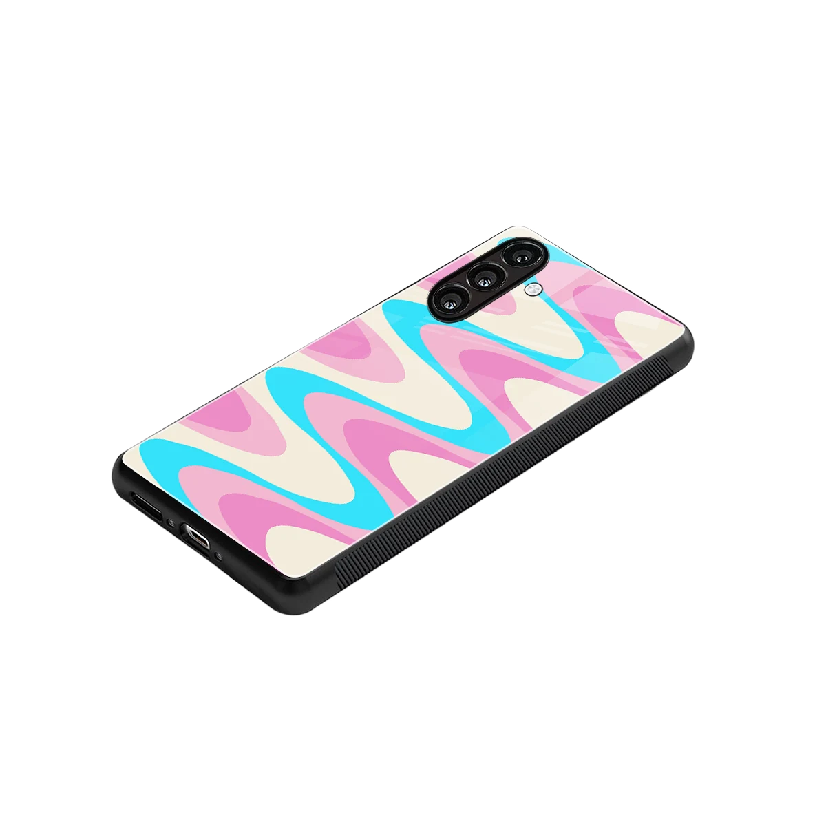Psychedelic Zig stylish phone case for samsung galaxy m35 5g | glossy glass and slim fit