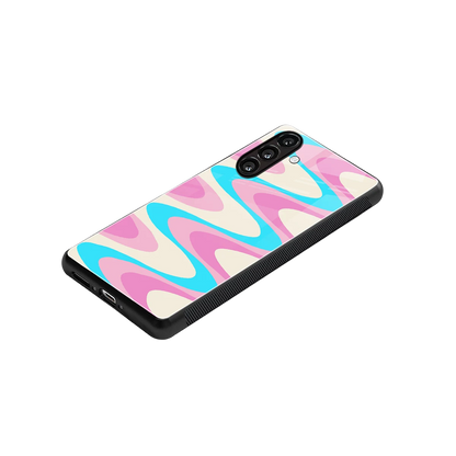 Psychedelic Zig stylish phone case for samsung galaxy m35 5g | glossy glass and slim fit