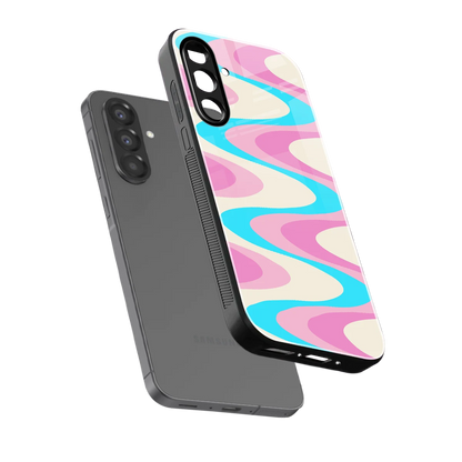 Psychedelic Zig sleek samsung galaxy a17 5g cover with tempered glass back and TPU edges