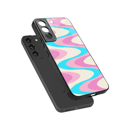 Psychedelic Zig sleek samsung galaxy s22 cover with tempered glass back and TPU edges