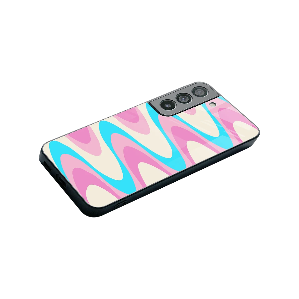 Psychedelic Zig stylish phone case for samsung galaxy s22 | glossy glass and slim fit