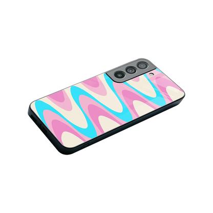 Psychedelic Zig stylish phone case for samsung galaxy s22 | glossy glass and slim fit