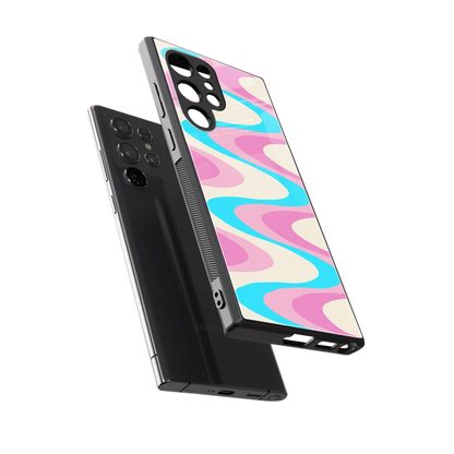 Psychedelic Zig sleek samsung galaxy s24 ultra cover with tempered glass back and TPU edges