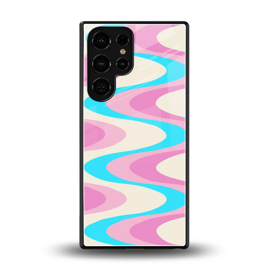 Psychedelic Zig back phone cover | glass case for samsung galaxy s25 ultra