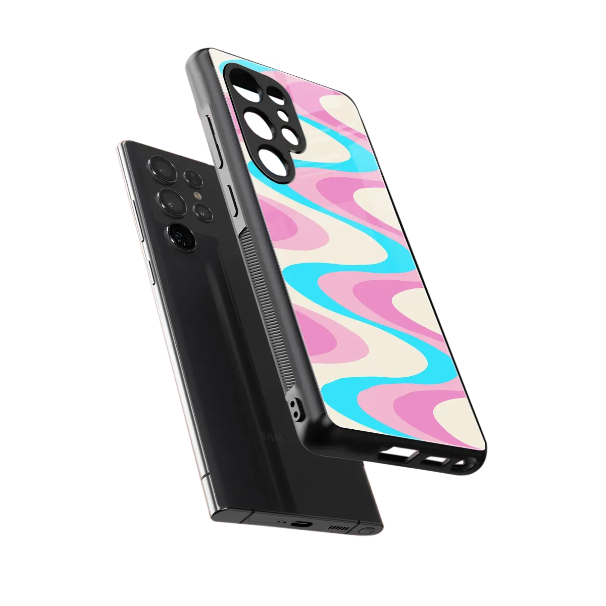 Psychedelic Zig sleek samsung galaxy s26 ultra cover with tempered glass back and TPU edges