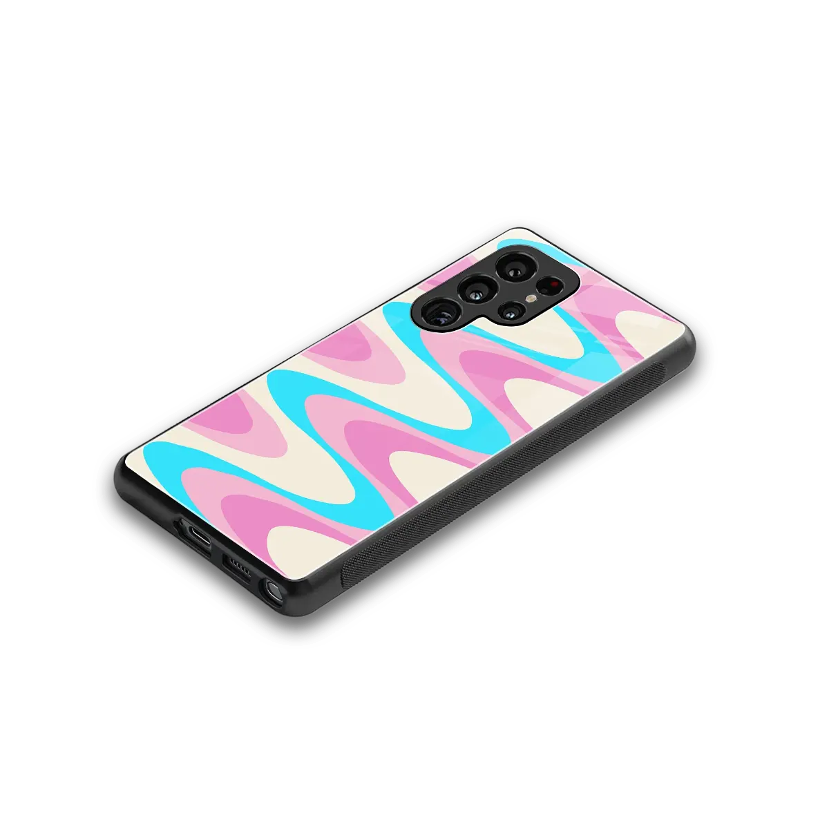 Psychedelic Zig stylish phone case for samsung galaxy s26 ultra | glossy glass and slim fit