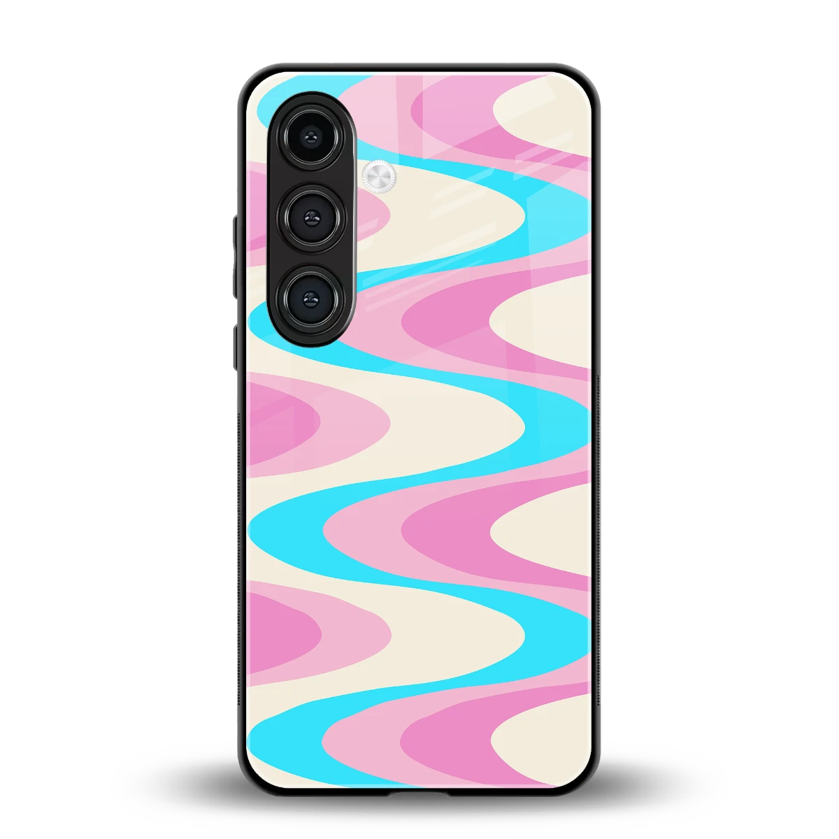 Psychedelic Zig back phone cover | glass case for samsung galaxy s24 plus