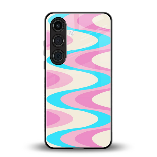 Psychedelic Zig back phone cover | glass case for samsung galaxy s24 plus