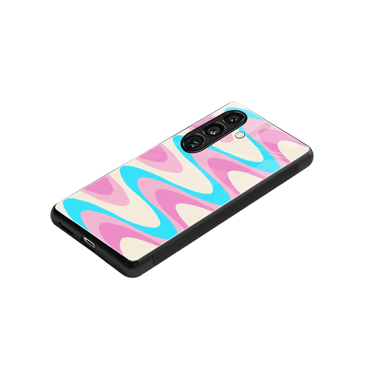 Psychedelic Zig stylish phone case for samsung galaxy s25 | glossy glass and slim fit