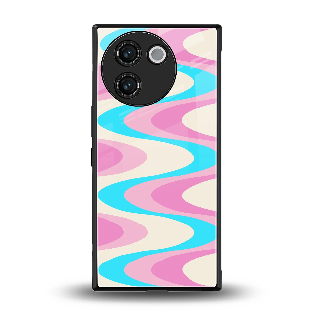 Psychedelic Zig back phone cover | glass case for vivo v30e