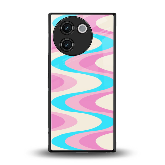 Psychedelic Zig back phone cover | glass case for vivo v30e