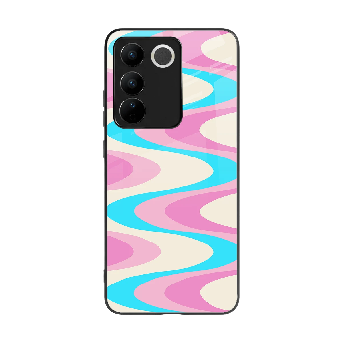 Psychedelic Zig back phone cover | glass case for vivo v27 5g