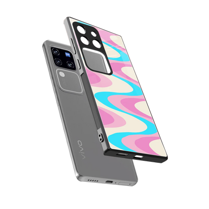 Psychedelic Zig sleekvivo v30 pro cover with tempered glass back and TPU edges