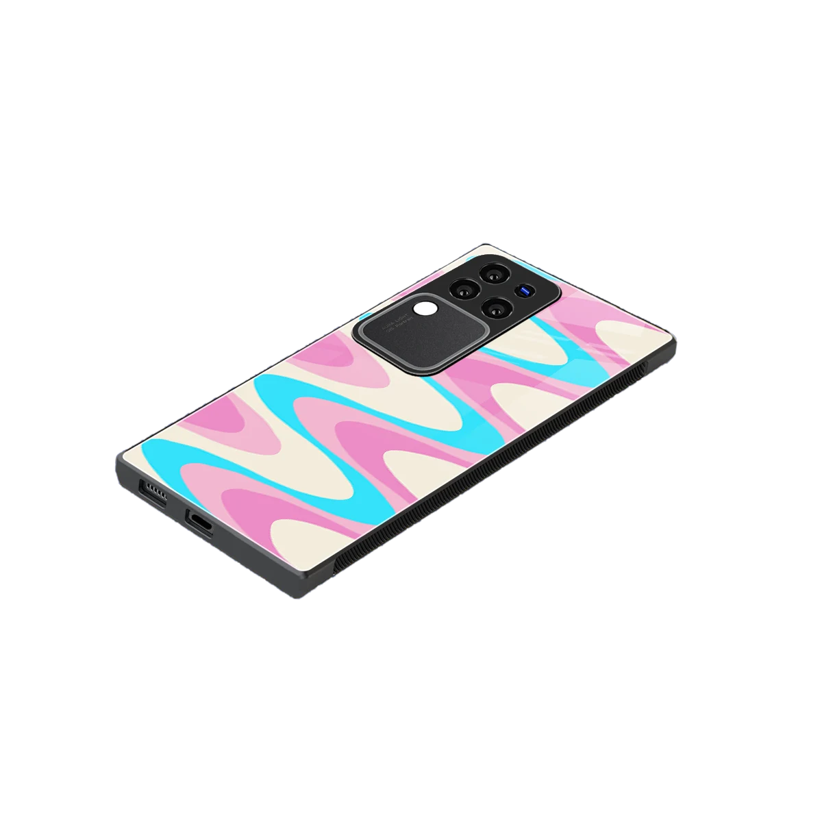 Psychedelic Zig stylish phone case forvivo v30 pro | glossy glass and slim fit