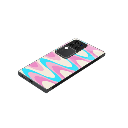 Psychedelic Zig stylish phone case forvivo v30 pro | glossy glass and slim fit