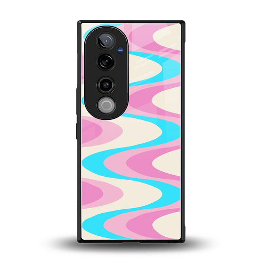 Psychedelic Zig back phone cover | glass case for vivo v40 pro