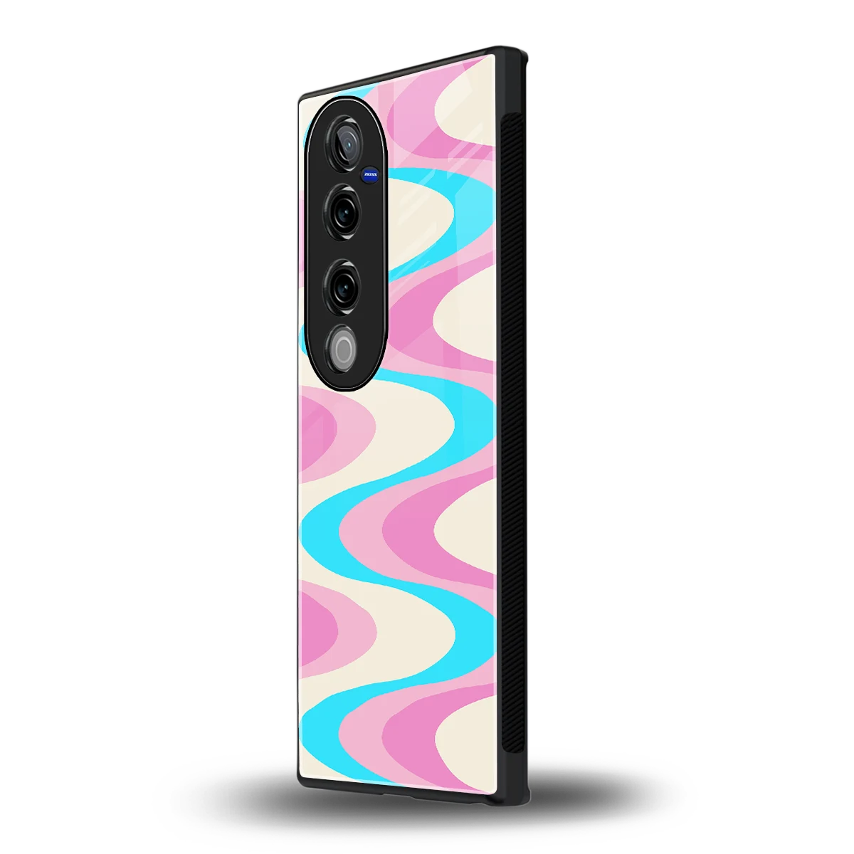 Psychedelic Zig vivo v40 pro mobile cover | shockproof glass phone case
