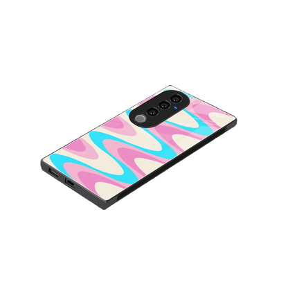 Psychedelic Zig stylish phone case for vivo v40 pro | glossy glass and slim fit