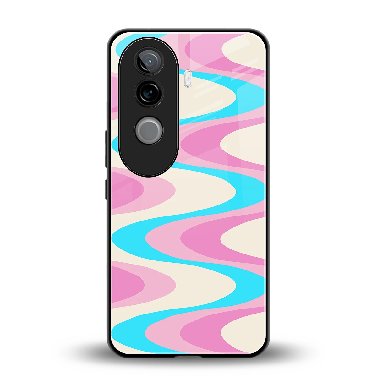 Psychedelic Zig back phone cover | glass case for vivo v40e