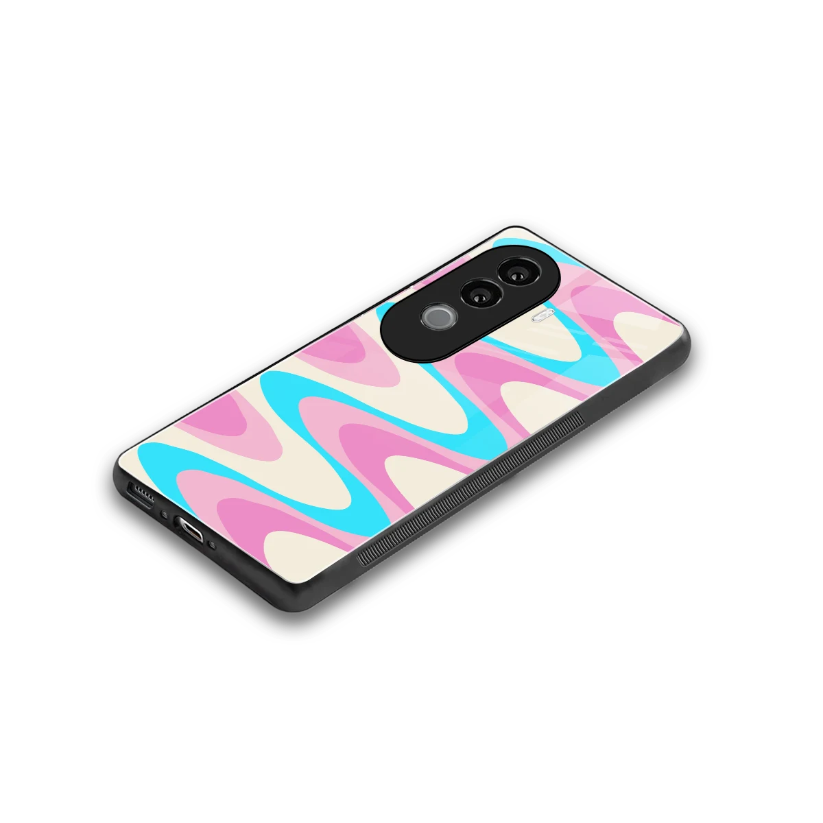 Psychedelic Zig stylish phone case for vivo v40e | glossy glass and slim fit