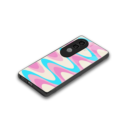 Psychedelic Zig stylish phone case for vivo v40e | glossy glass and slim fit