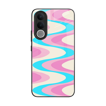 Psychedelic Zig back phone cover | glass case for vivo v70 fe