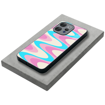 Psychedelic Zig stylish phone case for vivo v70 | glossy glass and slim fit