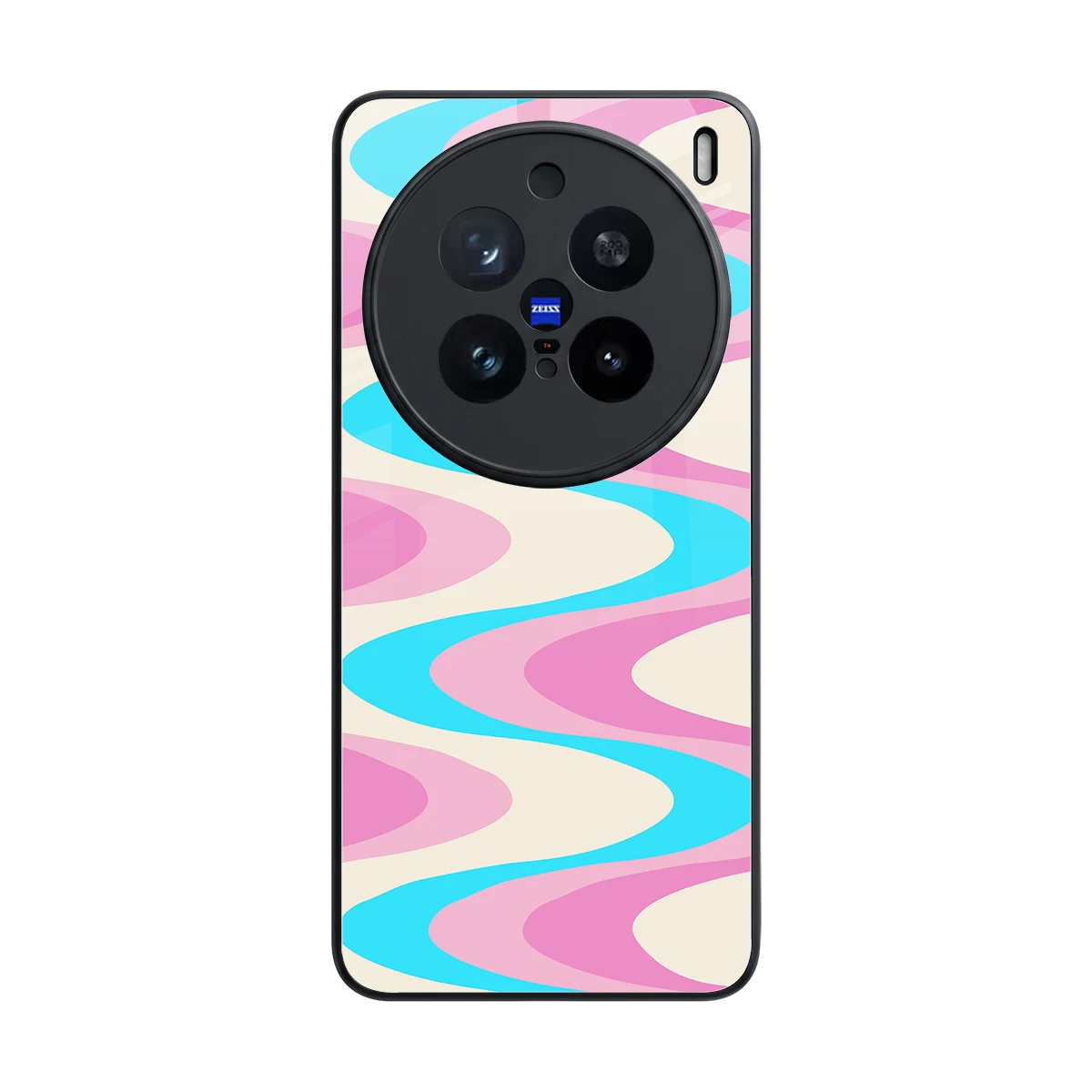 Psychedelic Zig back phone cover | glass case for vivo x200 pro