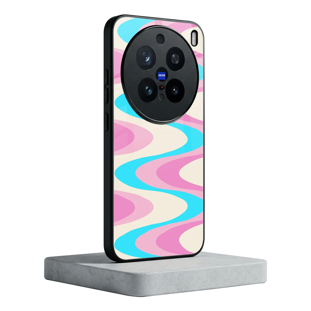 Psychedelic Zig vivo x200 pro mobile cover | shockproof glass phone case