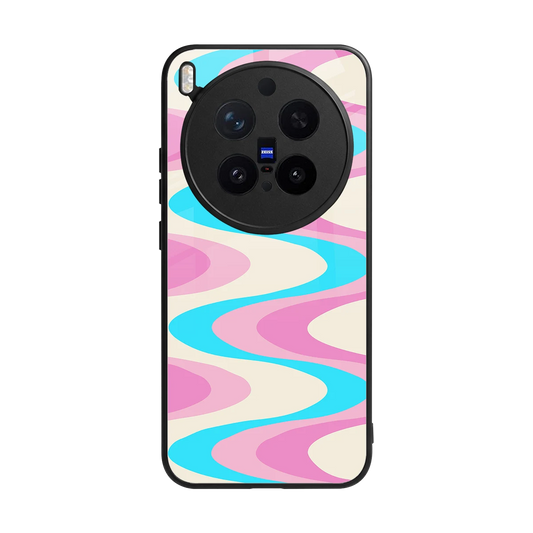 Psychedelic Zig back phone cover | glass case for vivo x300 pro