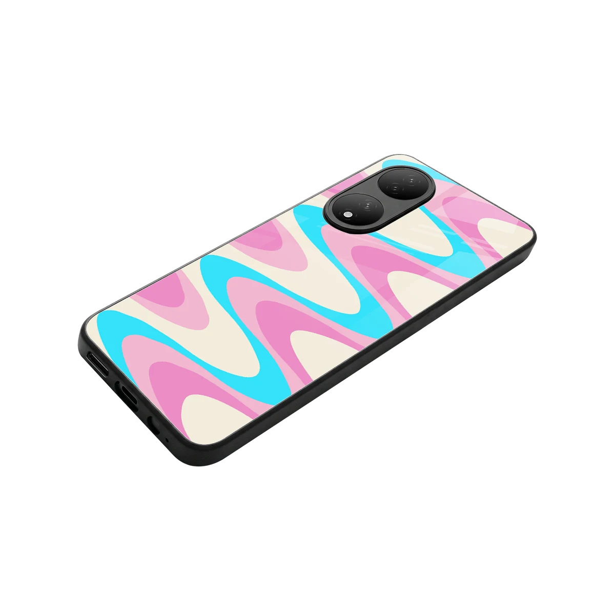 Psychedelic Zig stylish phone case for Vivo-y100 | glossy glass and slim fit