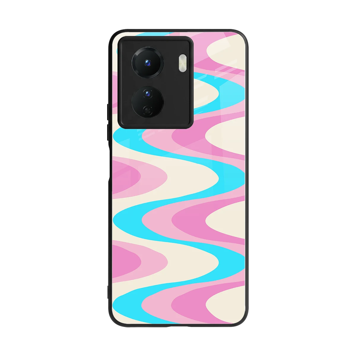 Psychedelic Zig back phone cover | glass case for vivo y16
