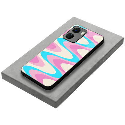 Psychedelic Zig stylish phone case for vivo y16 | glossy glass and slim fit