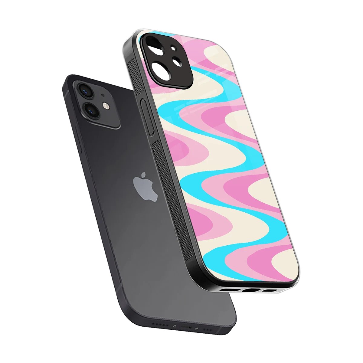 Psychedelic Zig sleek iphone 11 cover with tempered glass back and TPU edges