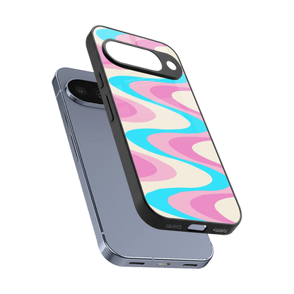 Psychedelic Zig sleek google pixel 10 cover with tempered glass back and TPU edges