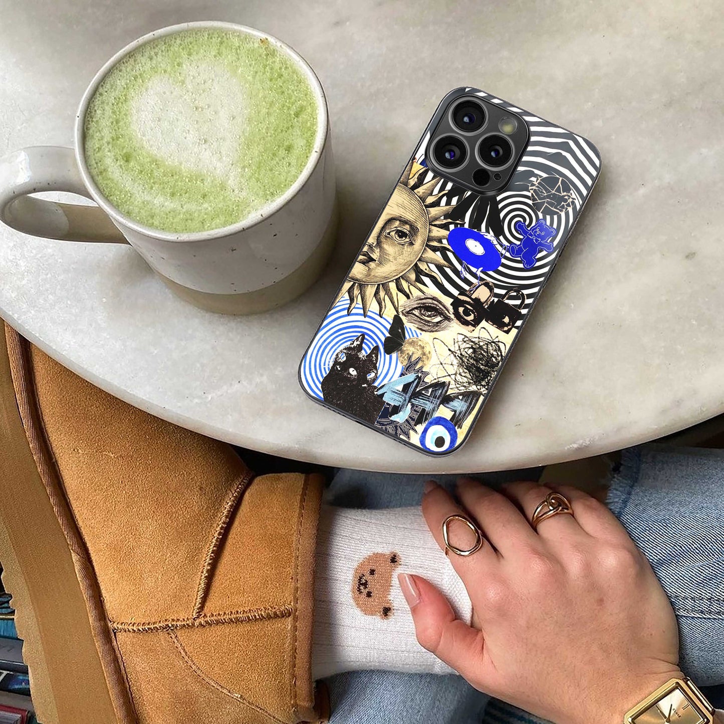 Psychedelic Vibes Phone Case for Iphone 16 | Glass Case