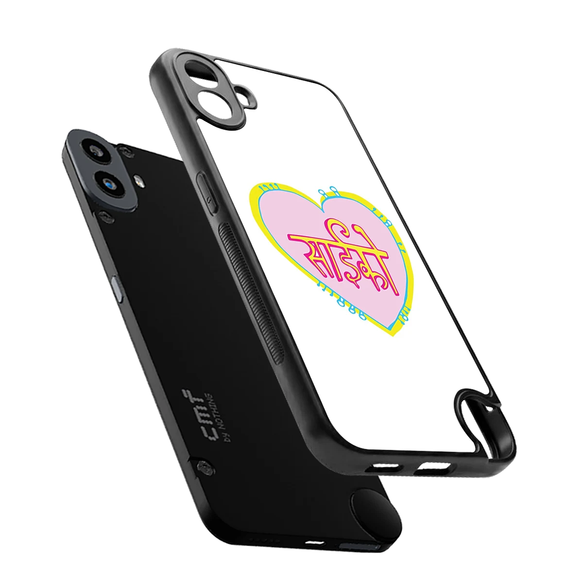 Psycho sleek cmf nothing phone 1 cover with tempered glass back and TPU edges