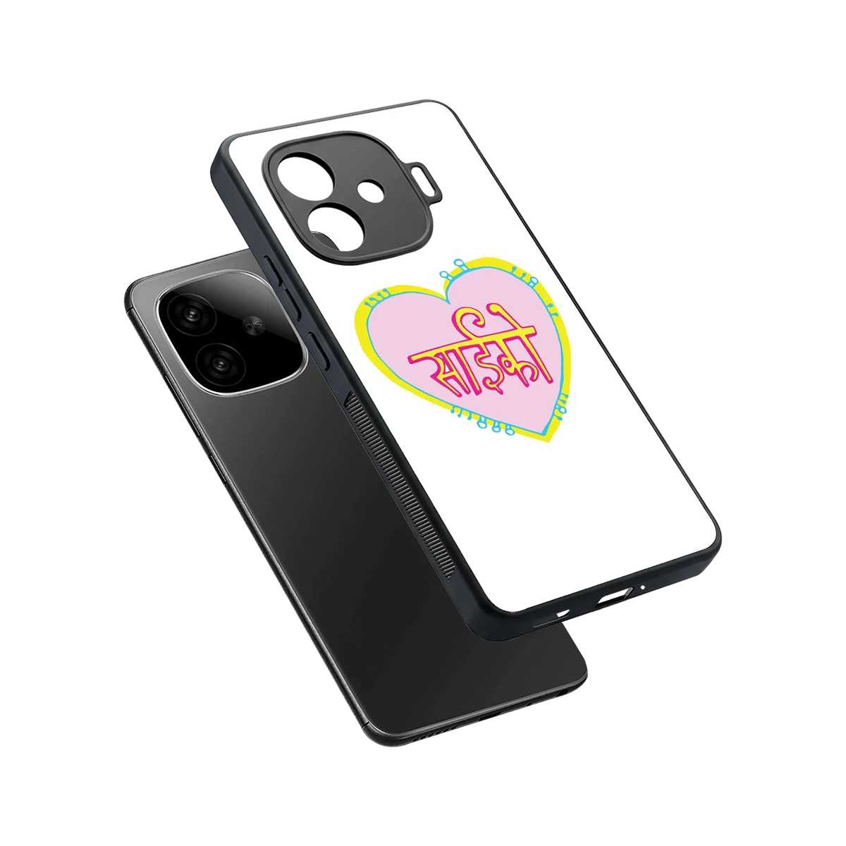 Psycho sleek iqoo neo 10r 5g cover with tempered glass back and TPU edges