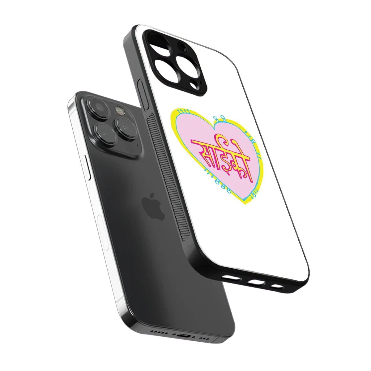 Psycho sleek iphone 13 pro cover with tempered glass back and TPU edges
