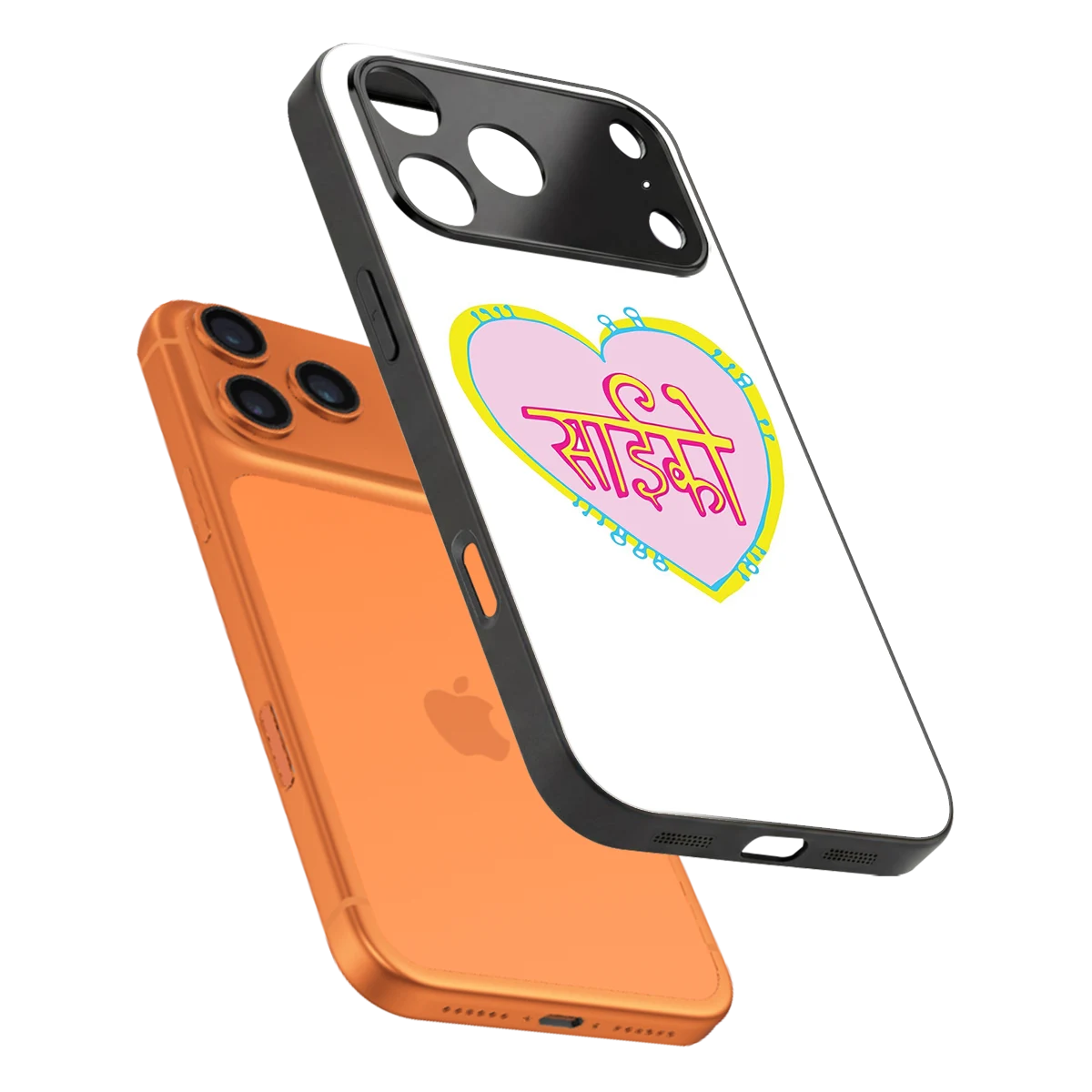 Psycho sleek iphone 17 pro cover with tempered glass back and TPU edges