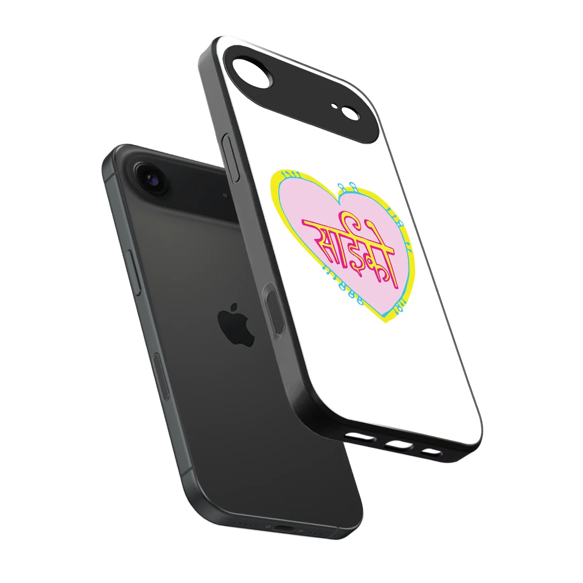 Psycho sleek iphone air cover with tempered glass back and TPU edges