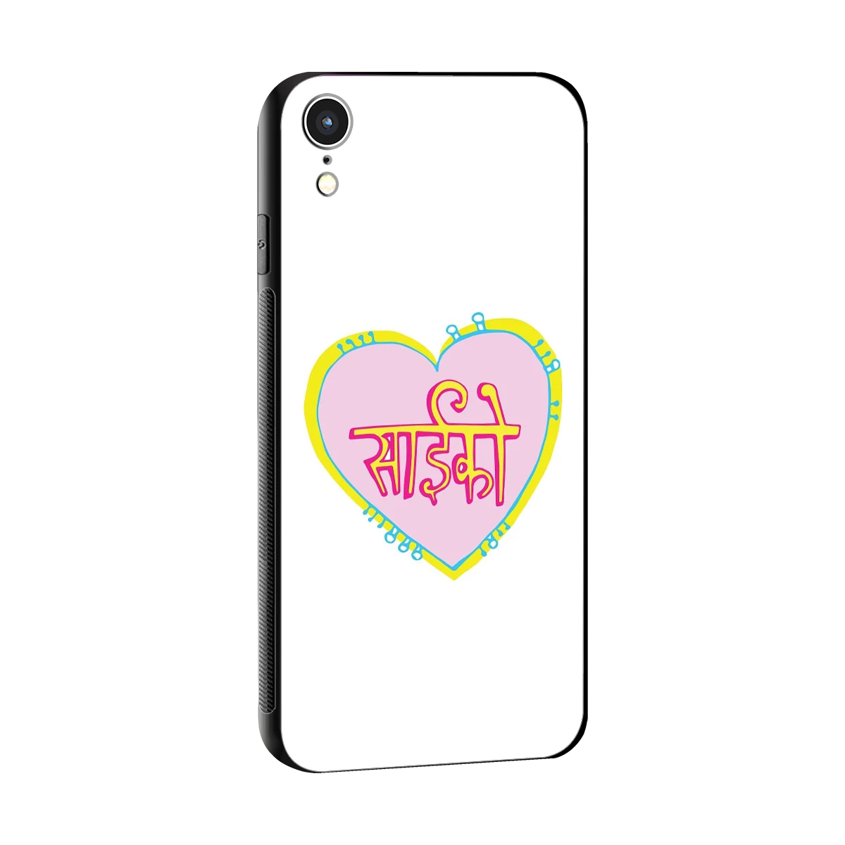 Psycho sleek iphone xr cover with tempered glass back and TPU edges